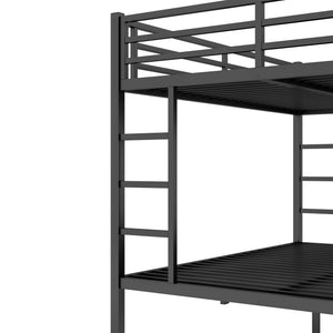 Metal Queen Over Queen Bunk Bed for Teens and Adults