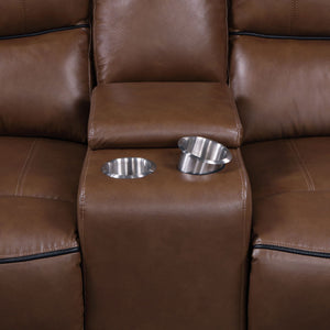 Denson - Power Reclining Loveseat With Console And USB Port