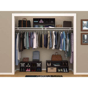 ClosetMaid 508200 Shelf Organizer with Shoe Rack and Cube Storage, Espresso - TRAPSKI