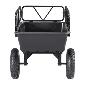 Dump Trailer 500 lbs 10 Cu. Ft Tow Behind Plastic Garden ATV Trailer Cart