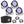 AMERICAN DJ Mega Flat Pak Plus LED RGB UV Mega Par Profile System Kit Set