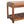 Solid Wood Small Buffalo Slatted Bench, Leather Upholstered, Open Storage