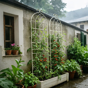 Metal Garden Rustproof Trellis For Climbing Plants Outdoor Flower Support