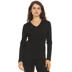 Women's Midweight Merino Wool V-Neck Sweater | 100% Merino Wool