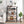 Slim 4 Tier Rolling Utility Cart With Wheels, Narrow Kitchen Storage Trolley - Brown / Black