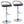 Grotto - Contemporary Adjustable Height Barstool With Swivel With Straight T Footrest (Set of 2)