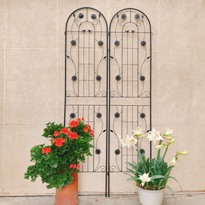 2 Pack Metal Garden Trellis 86.7" x 19.7" Rustproof Trellis for Climbing Plants