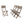 Positano - 4 Piece Foldable Chair Set in Gray