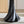 Sculptural Round Dining Table Petal Shape Root Texture For Dining Room - Black