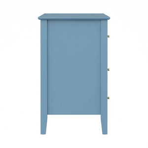 Fluted 3 Drawer Nightstand With Soft Close Slides