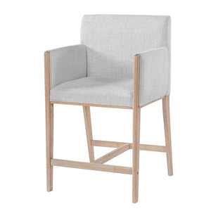 24'' Seat Height Upholstered Counter Stools with Arms - Set of 2