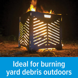Camco 51251 Outdoor Yard Debris Burn Bin Incinerator with Lid, Small, 22 Inch