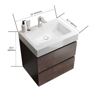 Alice Bathroom Vanity Wall Mounted With Sink