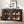 4-Door Large Storage Sideboard Buffet Cabinet with Glass Doors Arched Cabinet (Black)