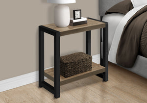 Accent Side Table Narrow Small 2-Tier Contemporary Modern