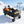 Big Large Capacity Folding Wagon Cart with Extender (Black + Orange)