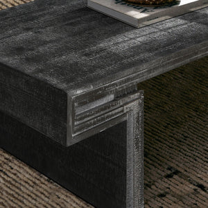 American Vintage Industrial Coffee Table, Double Tier Design