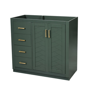 Retro Style Bathroom Vanity, 3 Drawers & Soft Closing Doors