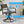 Set of 2 Powder-Coated Steel 360° Swivel Outdoor Dining Chairs with All-Weather Cushions