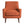 Accent Chair Upholstered With Legs - Burnt Orange
