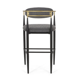 Upholstered Bar Stools With Backs For Kitchen Island (Set of 2)