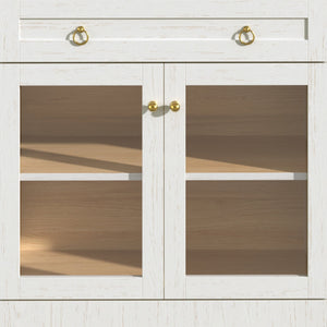 70" Tall Arched Bar Cabinet