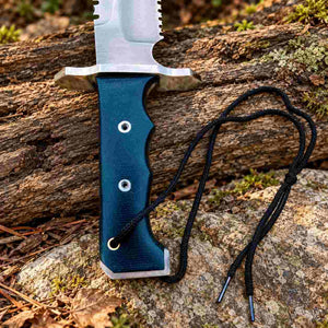 Hand Forged 5160 Spring Steel Bowie Knife with Black Micarta Handle