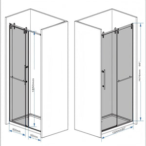 Frameless Sliding Bathtub Door With Frame
