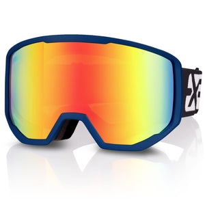 EXP VISION Ski/Snowboard Goggles for Men Women, OTG Snow Goggles Anti Fog UV Protection