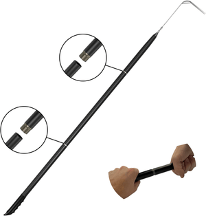 Chicago Brick Oven 47" Stainless Steel Ash Hook with a Detachable 3-Piece Aluminum Handle - TRAPSKI