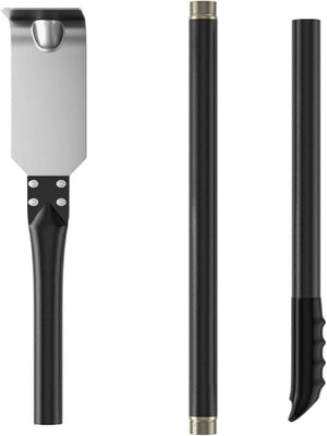 Chicago Brick Oven 47" Stainless Steel Ash Hook with a Detachable 3-Piece Aluminum Handle - TRAPSKI