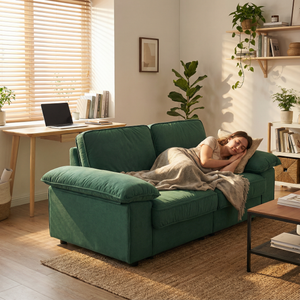 Modern Green Velvet Storage Sofa (2.5S) 78.74 Inch