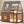 Wood Twin Size House Bunk Bed With Roof, Ladder And 2 Windows - Oak & Smoky Gray