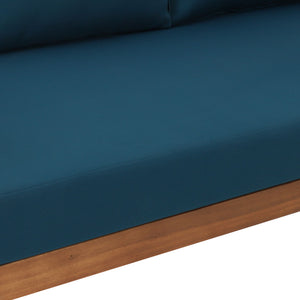 Claremont 3 Seater Daybed Teak Acacia Wood Water Resistant Cushions