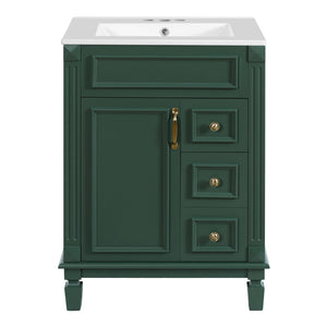 Bathroom Vanity With Sink, Compact Cabinet & 2 Drawers
