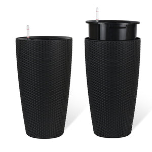 Tall Planters Set With Water Level Monitor And Auto Watering