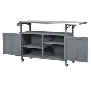 Foldable Outdoor Kitchen Island Patio Mobile Kitchen Cart