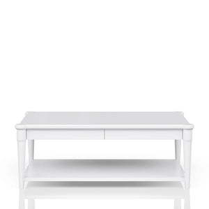 Cocktail Table With Two Storage Drawers And Casters