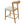 Solid Rubber Wood Counter Stools (Natural Oak + Beige) Set of 2