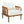 Acacia Wood Outdoor Patio Chair with Vertical Slatted Arms