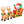 HOMCOM 8ft Long Christmas Inflatable Santa Claus with Sleigh and Reindeer