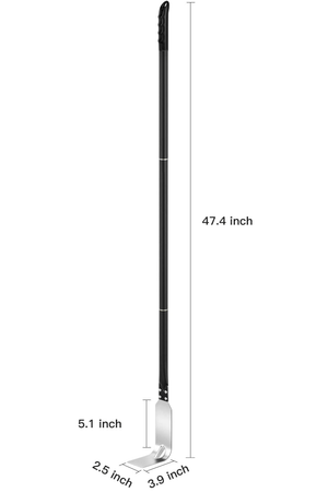 Chicago Brick Oven 47" Stainless Steel Ash Hook with a Detachable 3-Piece Aluminum Handle - TRAPSKI