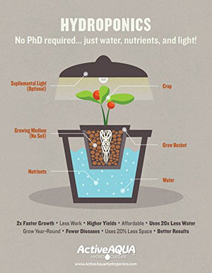 Hydrofarm Active Aqua AAPW550 Oil Free 550 GPH Submersible Hydroponic Water Pump