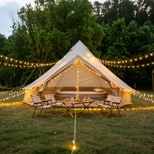 Oxford Bell Tent 13.1FT with Stove Jack for Family Camping
