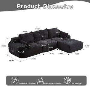 Compressed Sofa Large Sectional Couches for Living Room