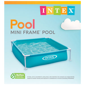 Intex Mini Frame Kiddie 4ft x 4ft x 12in Beginner Frame Swimming Pool (5 Pack)