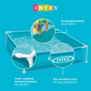Intex Mini Frame Kiddie 4ft x 4ft x 12in Beginner Frame Swimming Pool (5 Pack)