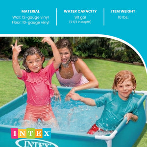 Intex 4ft x 12in Mini Frame Kiddie Beginner Swimming Pool, Ages 3 and Up, Blue