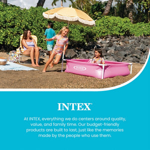 Intex 4ft x 12in Mini Frame Kiddie Beginner Swimming Pool, Ages 3 and Up, Blue