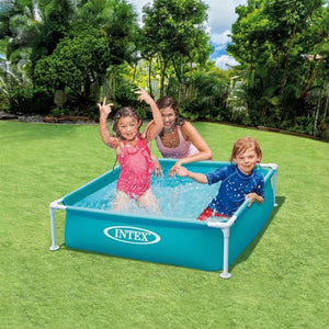 Intex 4ft x 4ft x 12in Mini Frame Kids Beginner Kiddie Swimming Pool (4 Pack)